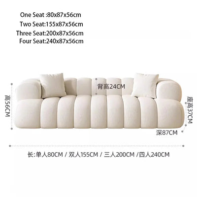 European Minimalist Living Room Sofa Fabric Modern 2 Seater Living Room Sofa Bedroom Tiny Home Sectional Meuble Household Items