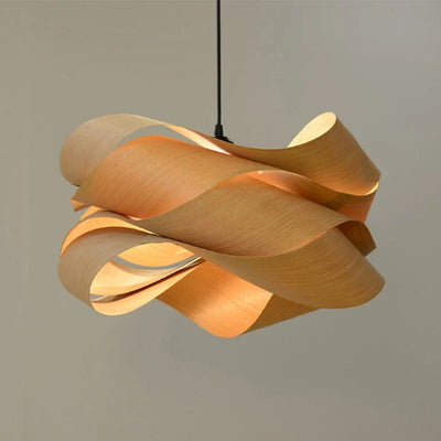 Southeast Asian Style Art Decor Wood Pendant Lights Restaurant Kitchen Dining Room Bar Hanging Chandeliers Pendant Lamps Suspen