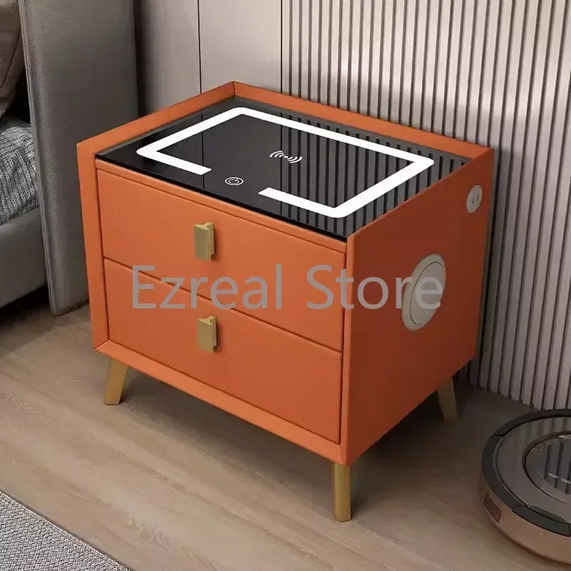 Storage Smart Night Table Bedroom Bluetooth Comfortable Modern Bedside Cabinet Nordic Criado Mudo Room Furniture LJ50BT