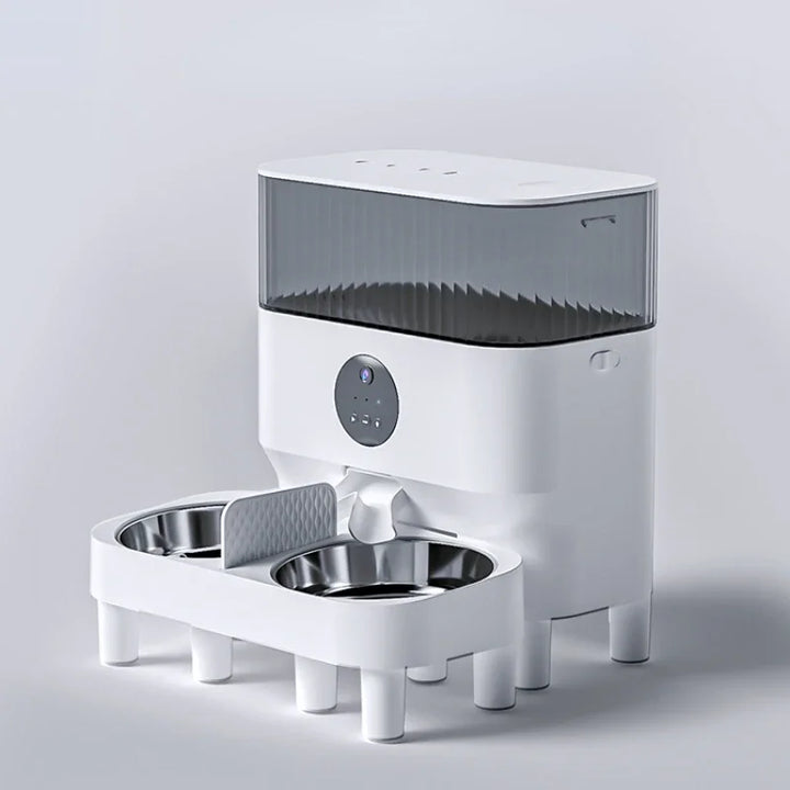 Automatic Pet Feeder Timing Quantitative Pet Intelligent Feeding Machine Cat Double Bowl Remote Visualization Cat Water Fountain