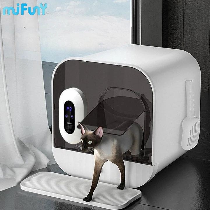 MiFuny Cat Litter Box Automatic Deodorization Negative Ion Smart Cat Toilet Anti Sling Cat Litter Drawer Disinfect Pet Supplies