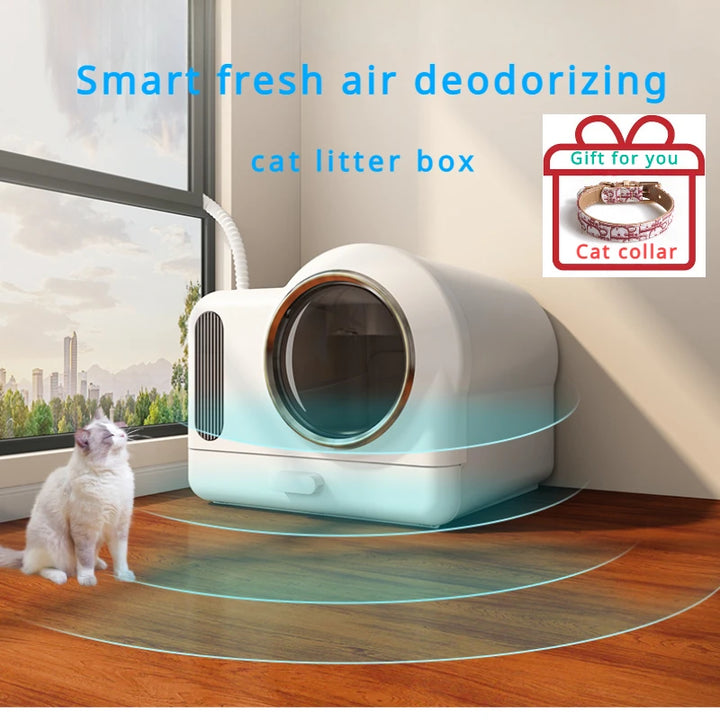 MiFuny Automatic Cat Litter Box Self Cleaning Smart Induction Deodorization Cat Toilet Oversize Cat Litter Drawer Exhaust Pets