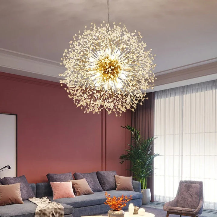 Nordic Modern LED Crystal Chandeliers Hanging Pendant Lighting Living Dining Room Bedroom Decor Lustre Clothing Shop Art Lamp