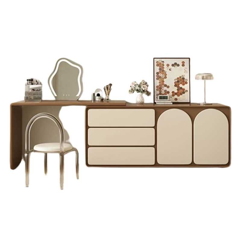 Chair Girls Dressing Table Modern Wavy Nordic Acrylic Dressing Table Drawer Coffee Coiffeuse De Chambre Furniture Bedroom