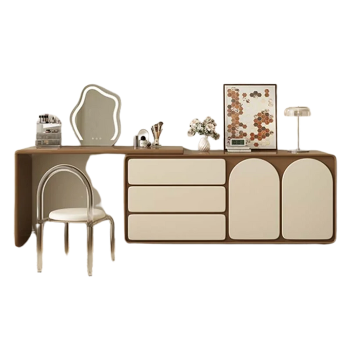 Chair Girls Dressing Table Modern Wavy Nordic Acrylic Dressing Table Drawer Coffee Coiffeuse De Chambre Furniture Bedroom