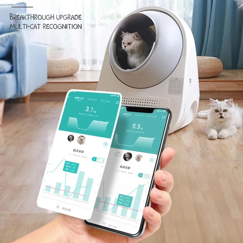 Enclosed Smart Automatic Cat Litter Box Cerrado Arenero Gato Litiere Chat Self Cleaning Remote Control Toilet Tray Pet Toilet