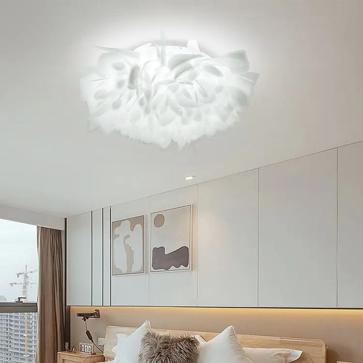 LED Living Room Decor Petal Ceiling Lamps Modern Indoor Lighting Italian Designer Bedroom Dimmable Lights Dining Room Chandelier