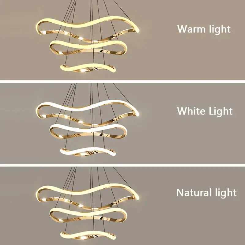 Nordic LED Pendant Light Chandelier for Living Dining Room Bedroom Restaurant Luxury Hanging Lamps for Ceiling Home Decorations