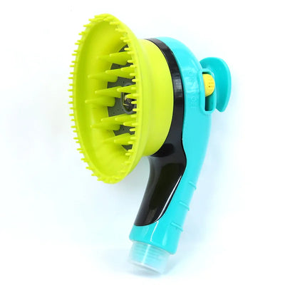 Pet Bath Sprayer With Built-in Massage and Bathing Brush Paw Cleaners Dog Wash Shower Bathroom Showers Cleaner Supplies Dogs
