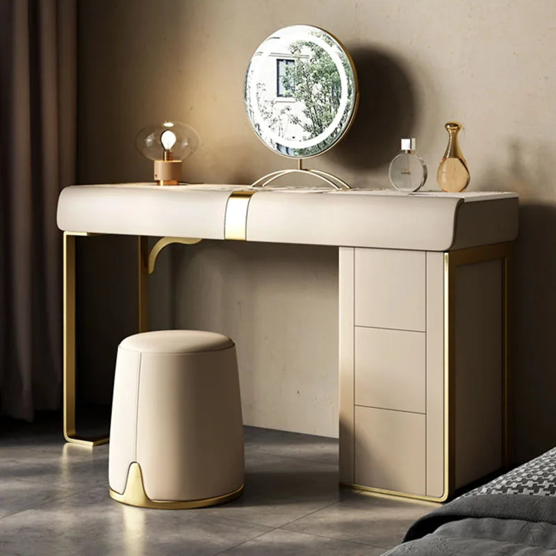 Cosmetic Dressing Table Closet Modern Coffee Storage Make Up Table Mirror Living Room Drawers Tocador Con Espejo Room Furniture