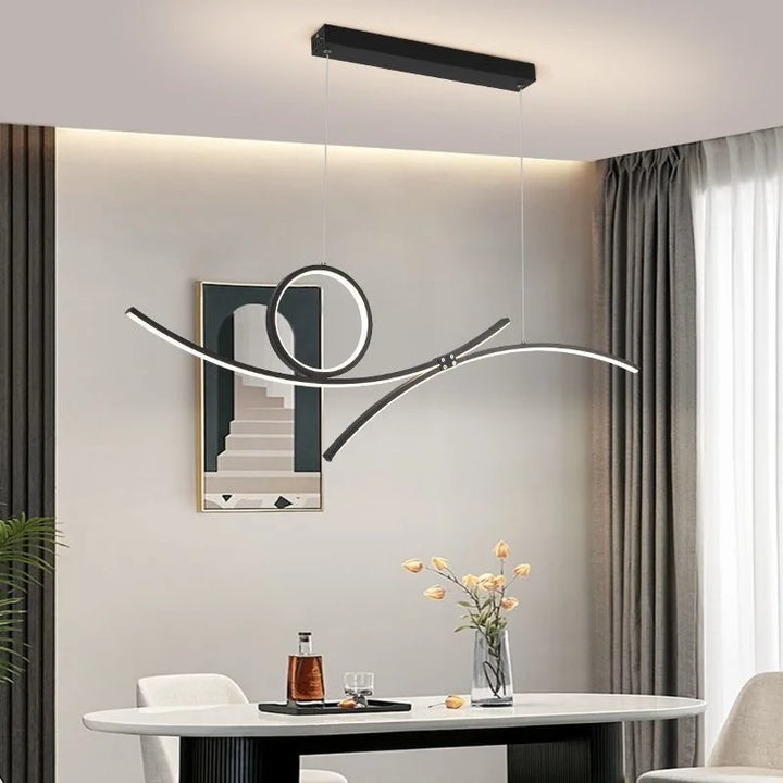 Modern Ring Corrugated Ceiling Lamp For Living Room 2024 New Fashion LED Bedroom Home Lighting