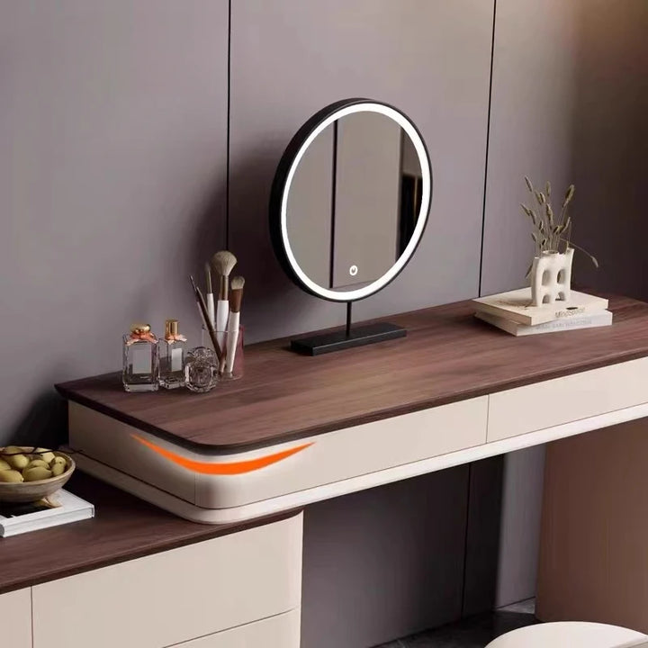 Luxury Wooden Vanity Dresser Modern Nordic Storage Mirrors Dressing Table Bedroom Cabinet Coiffeuse De Chambre Bedroom Furniture