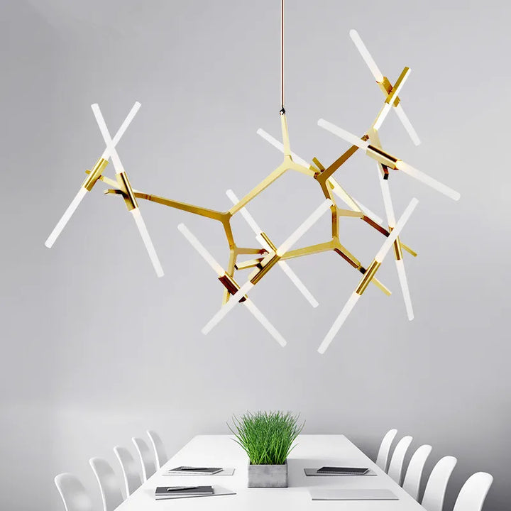 Modern LED Chandeliers Gold Black Ceiling Hanging Lighting Dining Kitchen Living Bedroom Indoor Decor Suspension Pendant Lamp