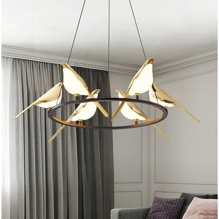 Creative LED Magpie Bird Pendant Light Living Dining Room Restauant Decor Hanging Chandeliers Lighting Fixtures Desk Lamp Lustre