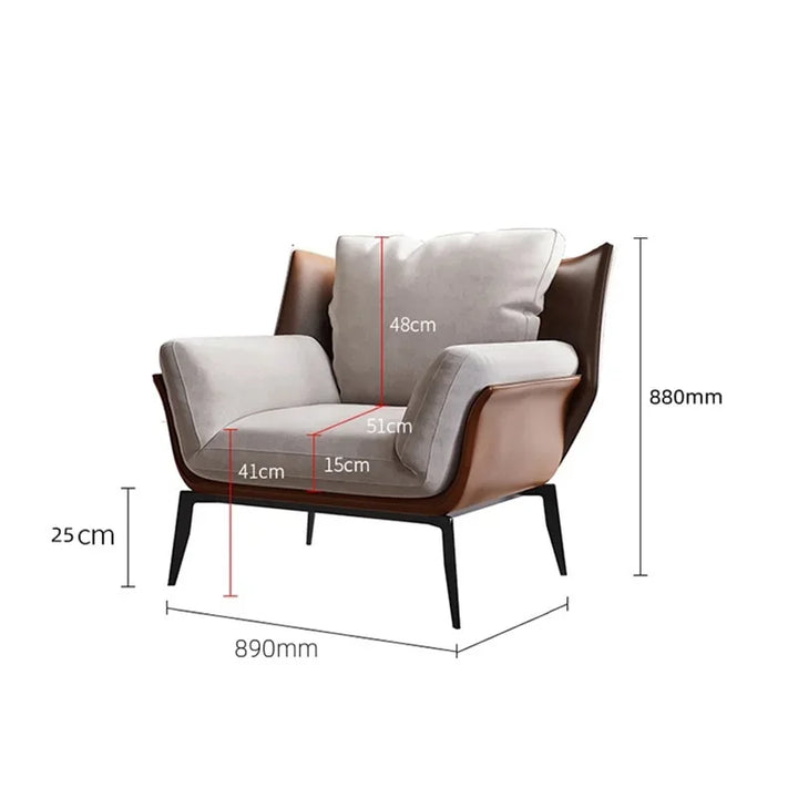 Luxury Single Sofa Living Room Chairs Modern Designer Couch Office Accent Armchair Reading Salon Sillones Outdoor Furniture