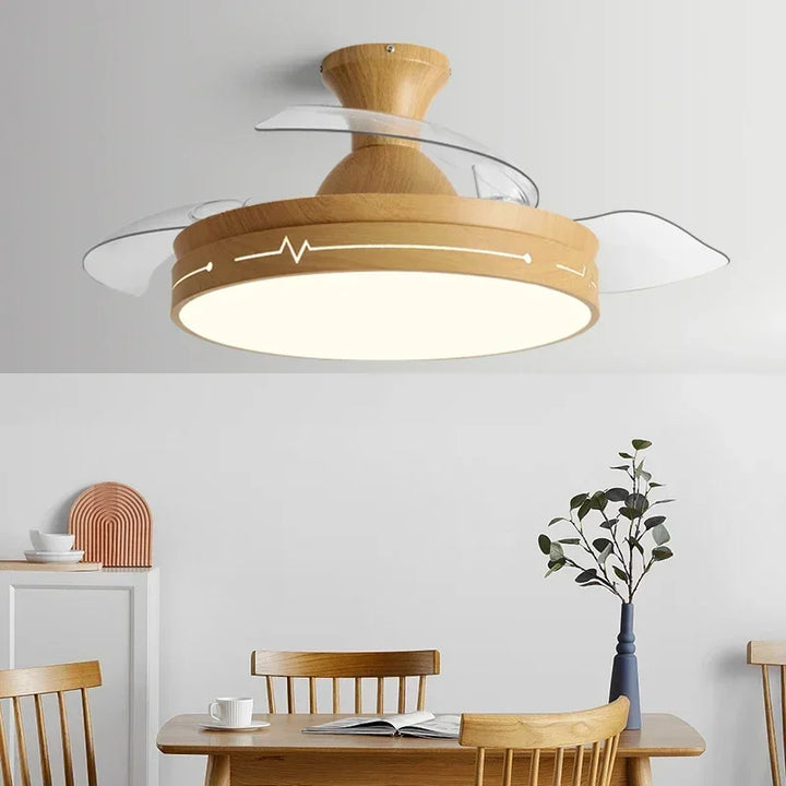 Ceiling Fan Light Hidden DC Moter The bedroom Restaurant Living Room Household  Ceiling Fan With Light And Control Fan Llights