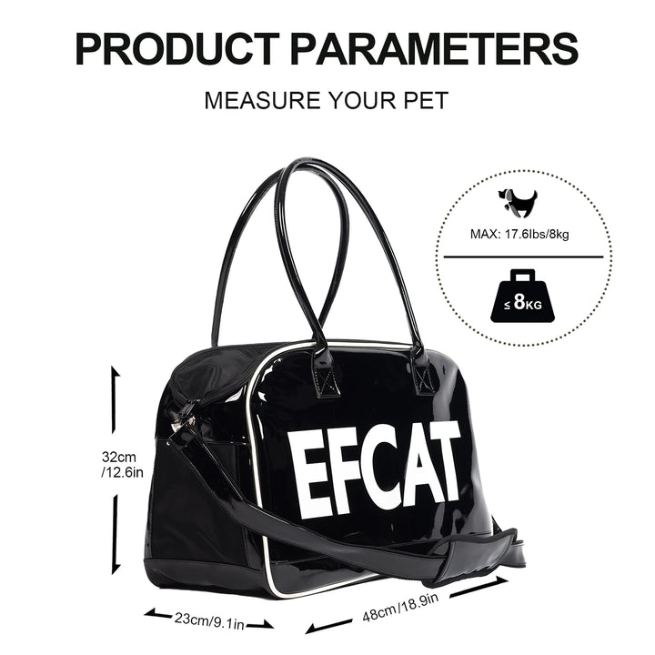 Large Pet Cat Dog Carrier Luxury Bag With 8kg Capacity, Car Seat Outdoor Hiking Travel Fashion Carrying Bag