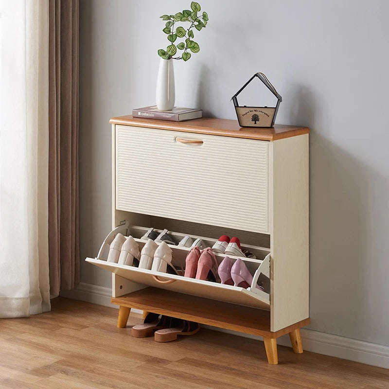 Wooden Organizer Shoe Rack Narrow Cabinet Portable Shoe Rack Relaxing Nordic Interior Muebles Para El Hogar Maderaa Furniture