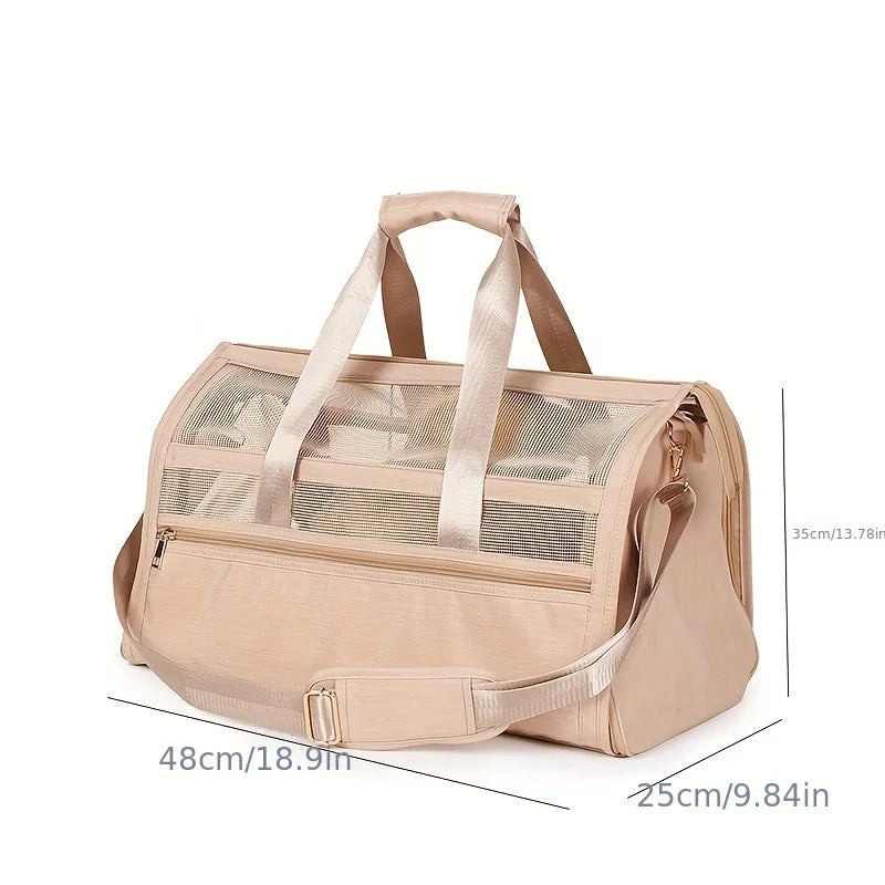 Pet Dog Bag Large Capacity Outdoor Portable Cat Travel Carrier  Foldable   Small  Handbag   Luxury