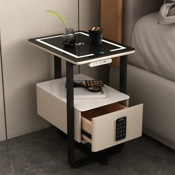 Side Table Comfortable Nightstands Bedroom Drawers Created Smart Bedside Tables Dressers Szafka Nocna Nordic Furniture TY25XP