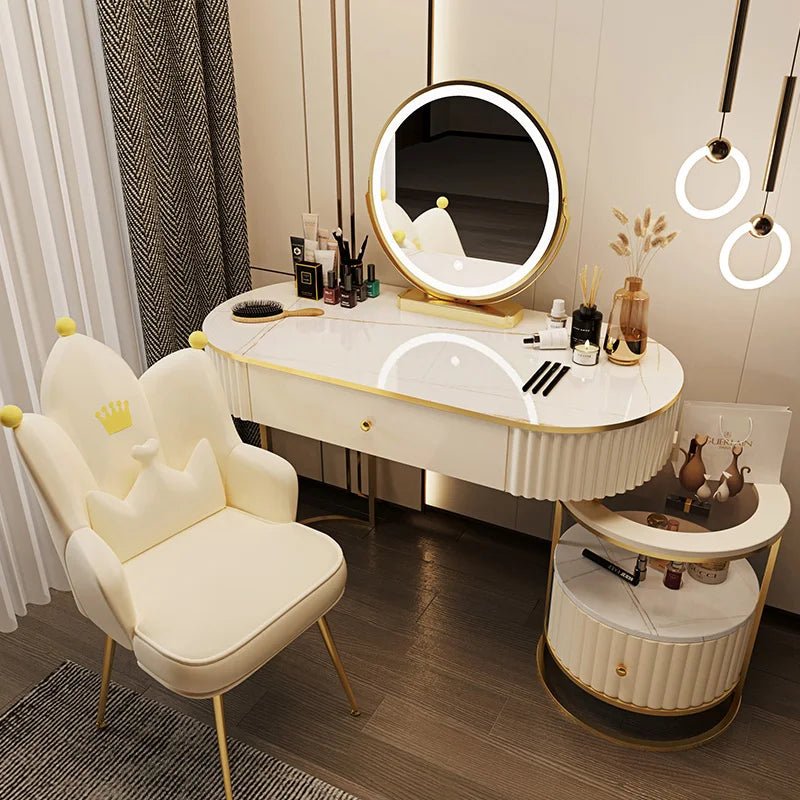 Girl Kids Mirror Dressing Table Nordic Items Make Up Bedroom Vanity Dresser Mobile Women Penteadeiras De Maquiagem Furniture