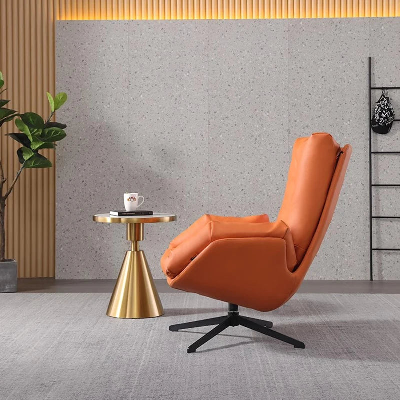 Orange Sofa Living Room Makeup Swivel Recliner Dining Floor Office Reception Chairs Meditation Chaise Lounges Unique Furniture