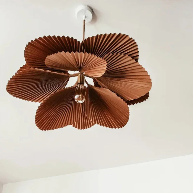 Living Room Ceiling Lamp Wabi-sabi Paper Led Ceiling Chandelier Kitchen Island Pendant Lights Home Decorations Lustre