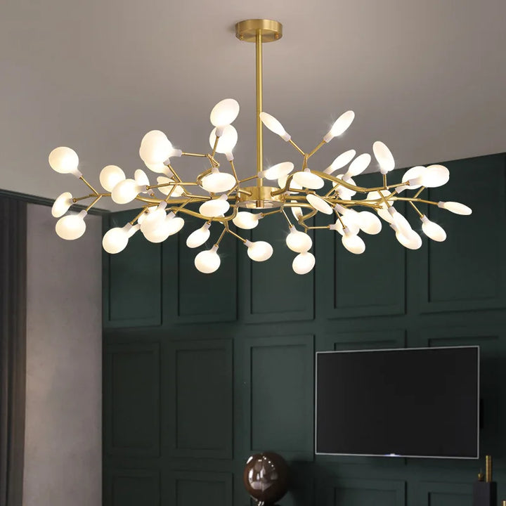 Nordic Modern LED Chandeliers Living Dining Room Firefly Hanging Ceiling Lights Home Indoor Decor Luxury LED Suspension Lighting