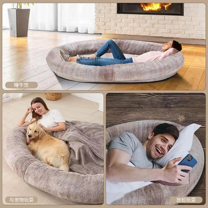 Lazy sofa man pet interactive furniture big dog bed detachable and washable kennel dog sofa for sleeping leisure bed