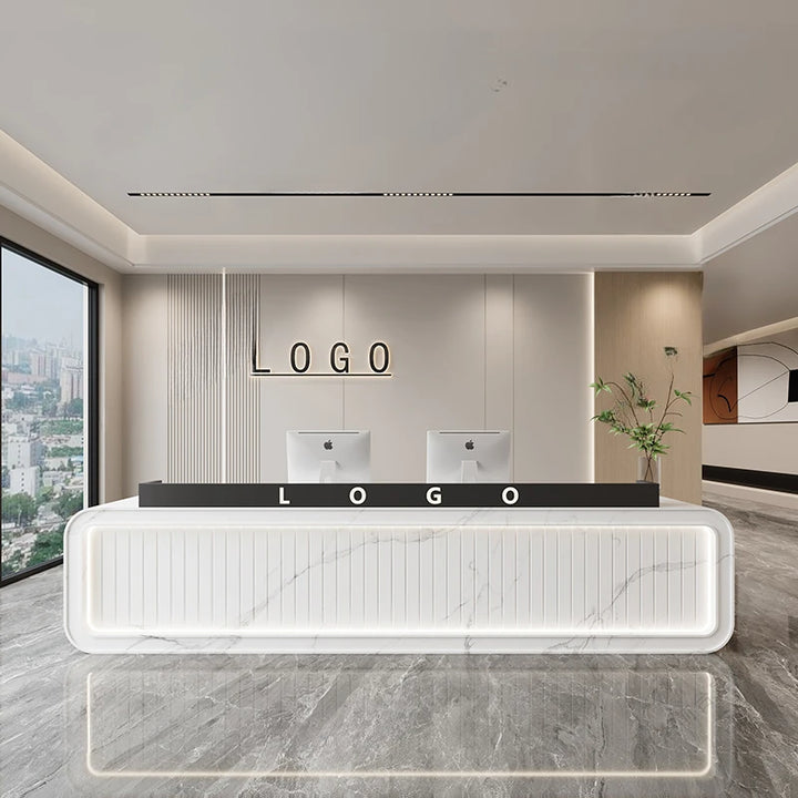 Beauty Salon Reception Desk White Bar Counter Hospital Closet Reception Desk Study Front Luxury Escritorios De Oficina Furniture