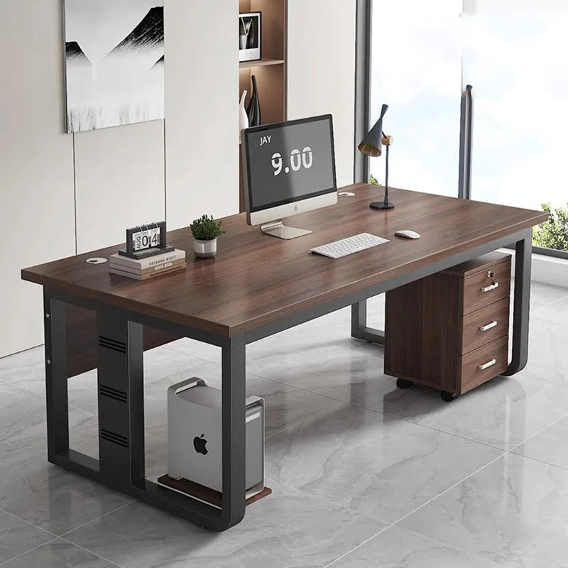 Wooden Computer Desk Storage Living Room Drawers Computer Desk Bureau Comfy Modern Table Pour Ordinateur Office Furniture