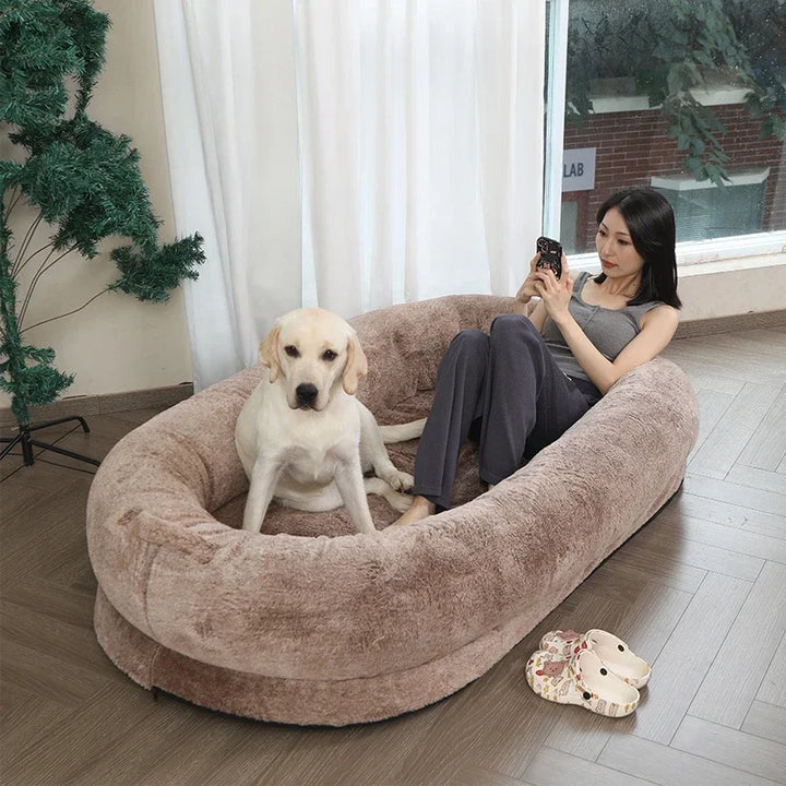 Lazy sofa man pet interactive furniture big dog bed detachable and washable kennel dog sofa for sleeping leisure bed