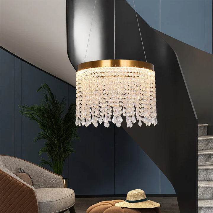 Modern K9 Crystal Luxury Chandeliers Ceiling Recessed Lumiere Chambre Kitchen Living Room Home Decor Plafonier Hanging Lighting