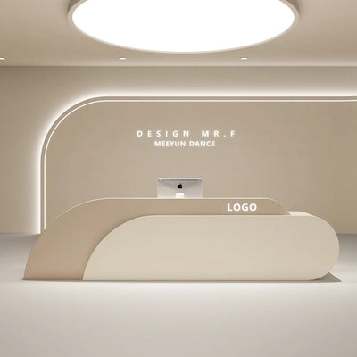 Cash White Reception Desk Counter Retail Supermarket Beauty Hotel Reception Desk Podium Mostrador Oficina Commercial Furniture