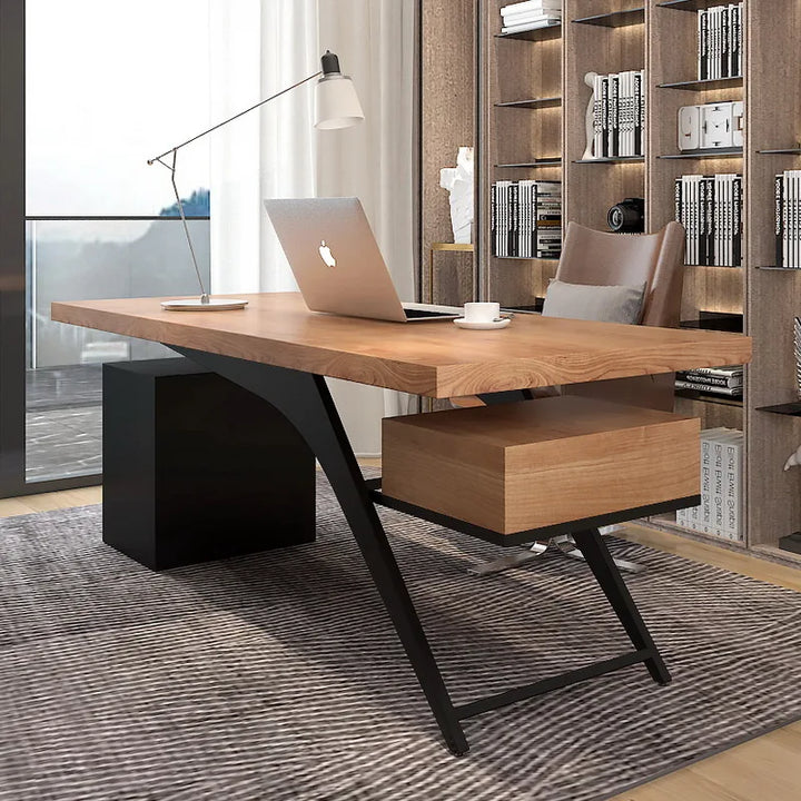 Reception Supplies Office Desk Writing Standing Drawers Dark Computer Desks Storage Executive Mesa De Computador Home Furniture