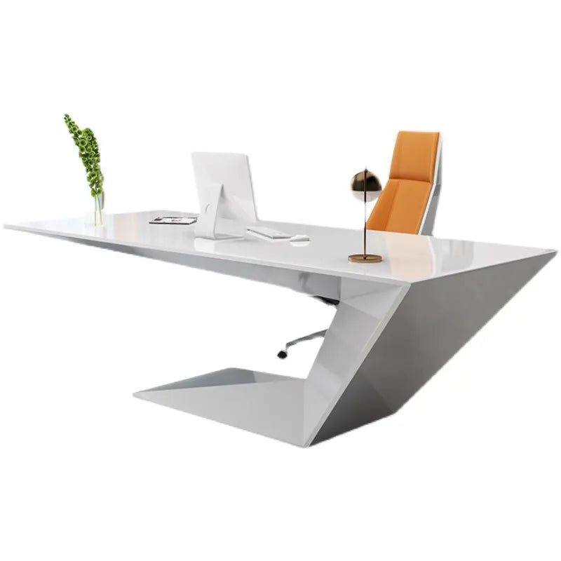 Computer Height Office Desk White Organizer Executive Modern Aesthetic Luxury Desk Ergonomic Mesa Escritorio Office Furniture