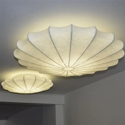 Nordic Silk Pendant LED Lamp Wabi Sabi Cream Style Pendant Light  for Dining Room Living Room Beautiful Flower Hang Lamp