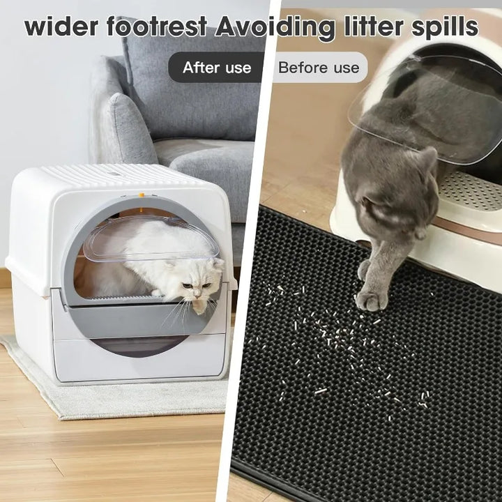 Cats Litter Box Pull and Scoop Litter Box with Enclosed Lid Odor Control Toilet for Cat Pet Supplies Sandboxes Caixa Areia Gato