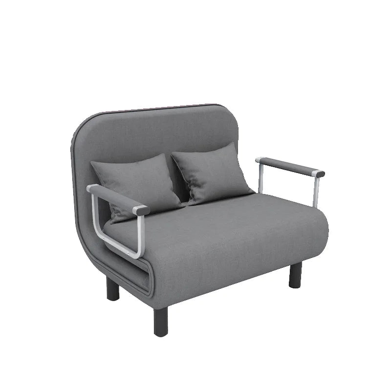 IHOME Double Grey Simple Folding Sofa Bed Apartment Small Family Simple Reclining Chair Single Folding Sofa Bed New Dropshopping