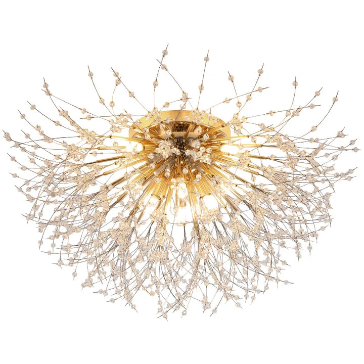 Modern Dandelion LED Ceiling Lights Creative Crystal Chandelier Ceiling Lamp Romantic Living Room Bedroom Lampara techo Lighting