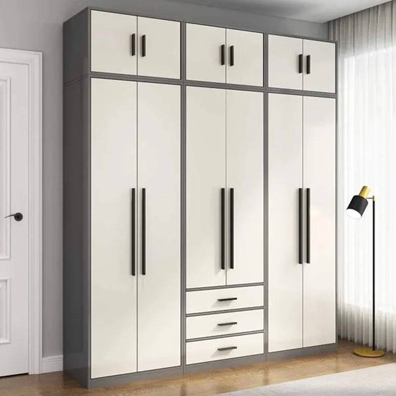 Designer White Wardrobe Space Saving Aesthetic Drawers Hotel Wardrobe Doors Display Apartment Szafa Na Ubrania Home Furniture