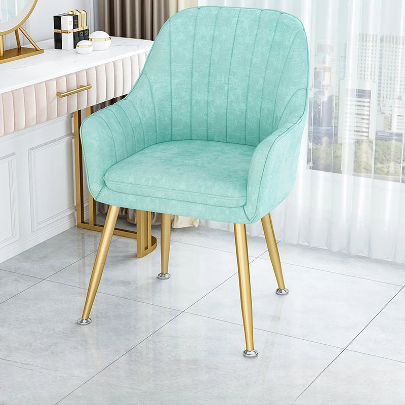 Nordic Living Dining Chair Bedroom Interior Dresser Dining Chair Backrest Makeup Mobili Arredamento Casa Aesthetic Furniture