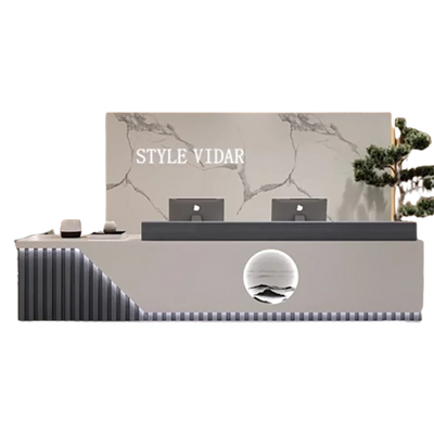 Nordic Stylish Reception Desks Retro Checkout Design Hotel Reception Desks Creativity Corner Mostrador Commercial Furniture