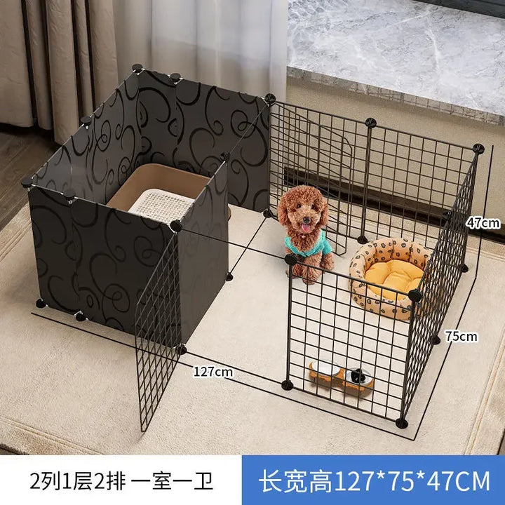 Pet Fence, Dog Fence, Indoor Toilet, Small and Medium-sized Dog Kennel, Free Combination, Household Isolation Dog Cage