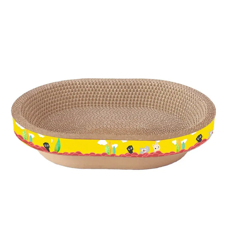 Cat Scratching Board Protect Furniture Grinding Claw Toys Oval Corrugated Paper Wear-resistant Cat Nest Cat Accessories