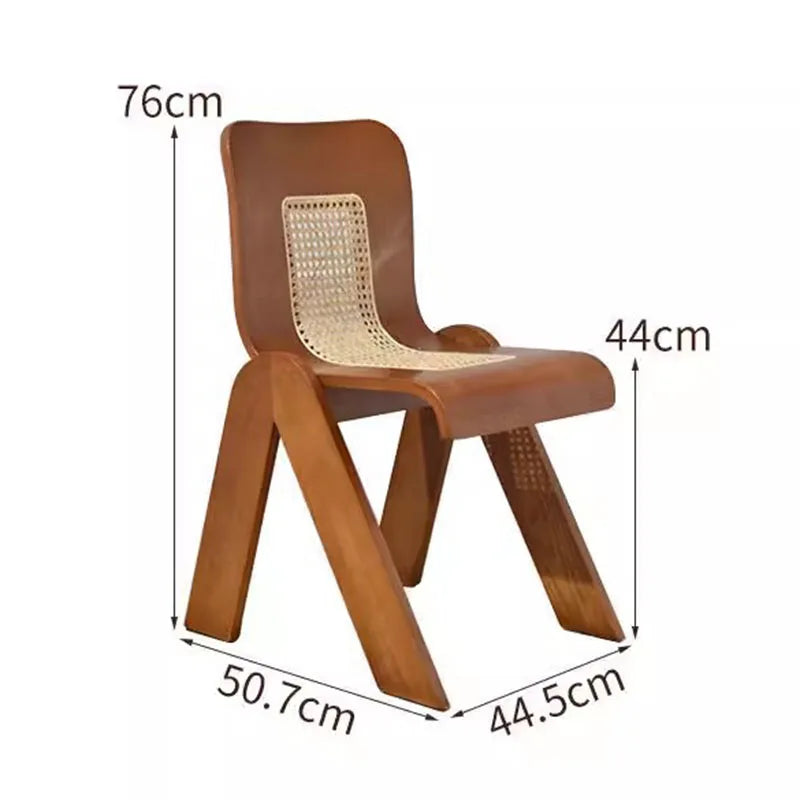 Cafe Dining Chair Living Room Modern Armchairs Interio Middle Ages Dining Chair Wooden Rattan Silla Comedor Furnitures