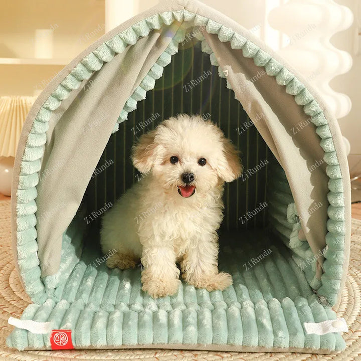 INS winter fluffy dog house, family living room, pet warm house, pet supplies