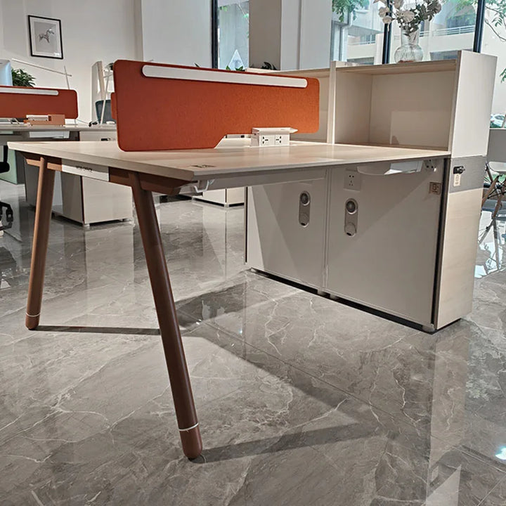 Luxury Wood Office Desks Modern Design Storage Standing Work Computer Office Table Drawers Scrivania Salvaspazio Home Furniture