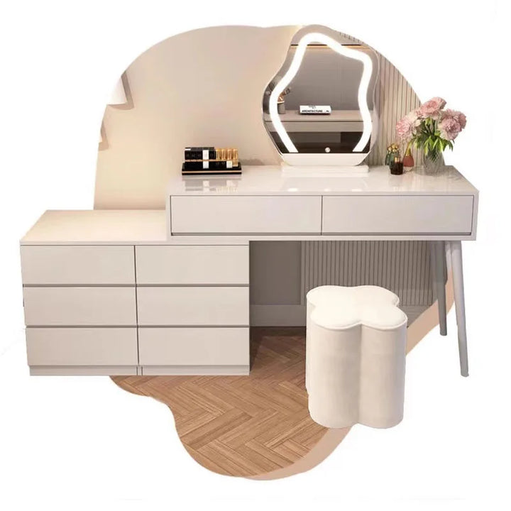 Bedroom Mirror Dressing Table Makeup Make Up Coffee Mobile Vanity Chair Desk Storage Tocador Para Dormitorio Room Furniture