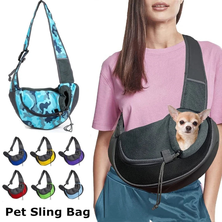 Dog Bag Pet Puppy Carrier S/L Outdoor Travel Dog Shoulder Bag Mesh Oxford Single Comfort Sling Handbag Tote Pouch